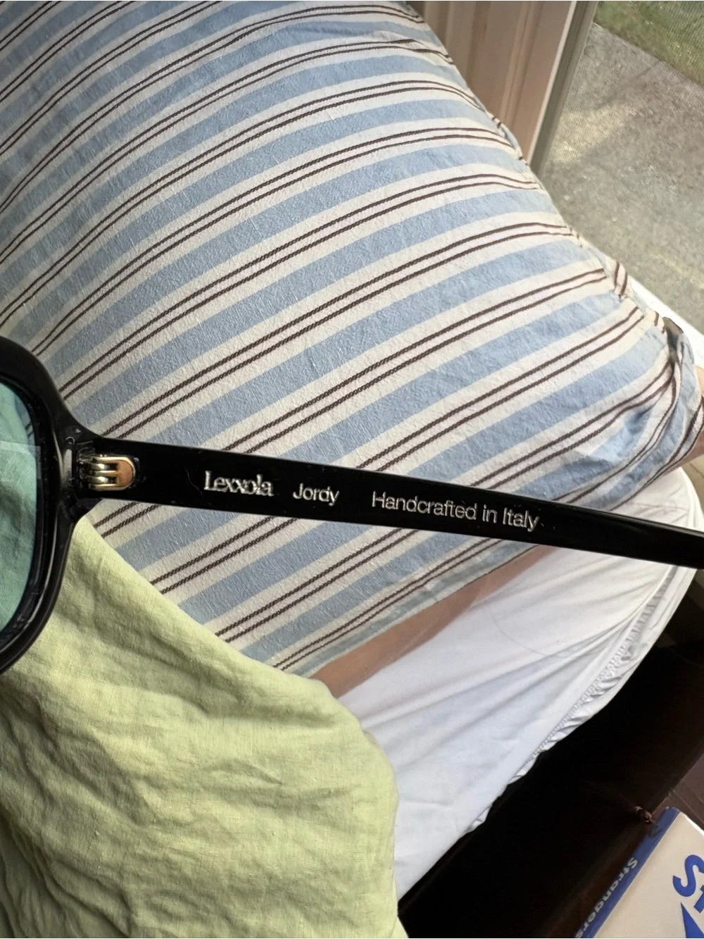 Lexxola Black Frame Sunglasses with Blue Tint Lenses